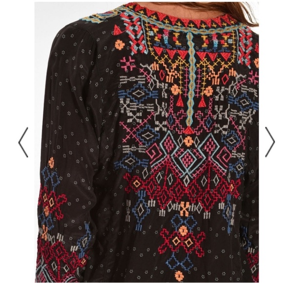 Johnny Was LUETA Silk Blouse Size L - Picture 7 of 10